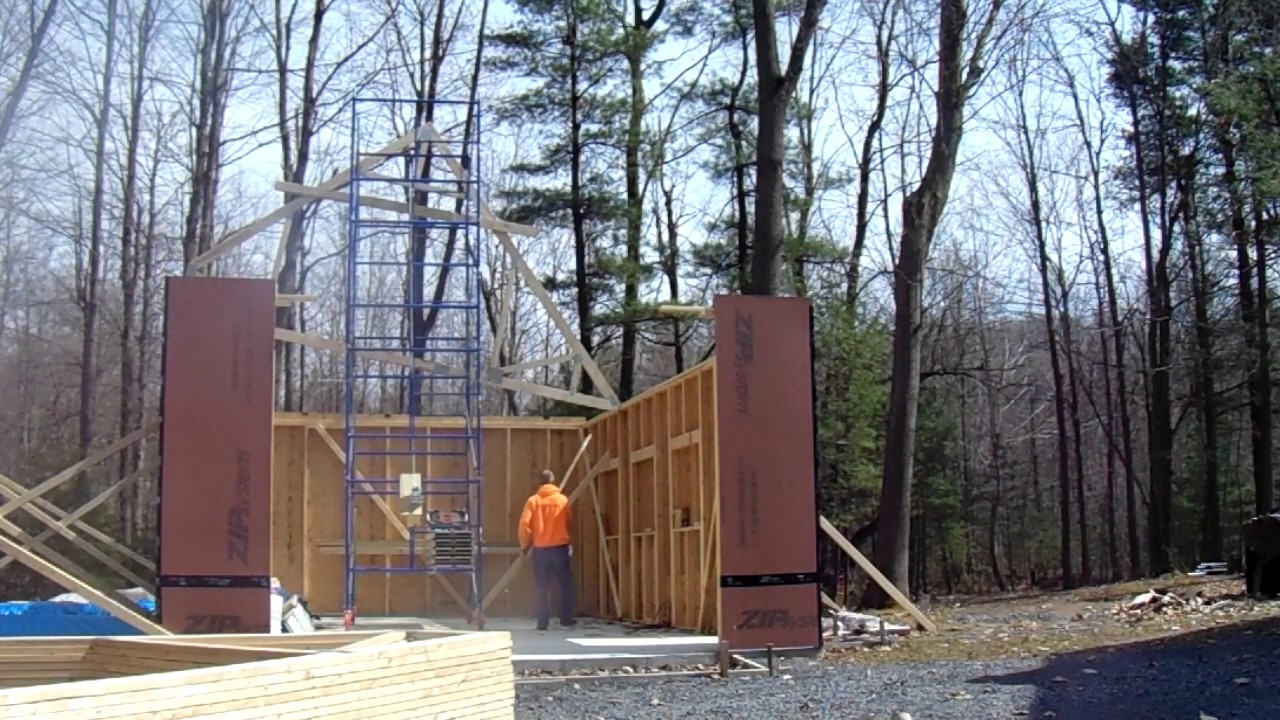 Raising or hoisting a truss solo with a winch
