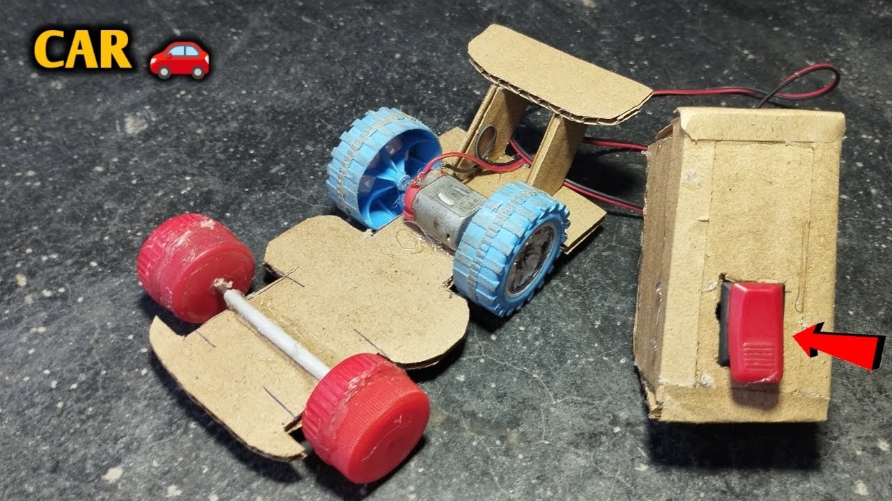 Cardboard se RC remote control car banaya | step by step RC remote control car amazing🔥
