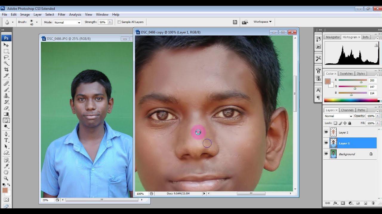 Photoshop Tutorials Telugu | How to Change Skin Color in Photoshop | adobe cs3 tutorial
