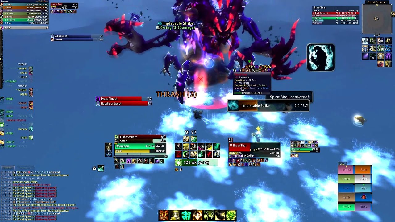 Gifu vs Sha of Fear Heroic 10-man (Tank PoV)