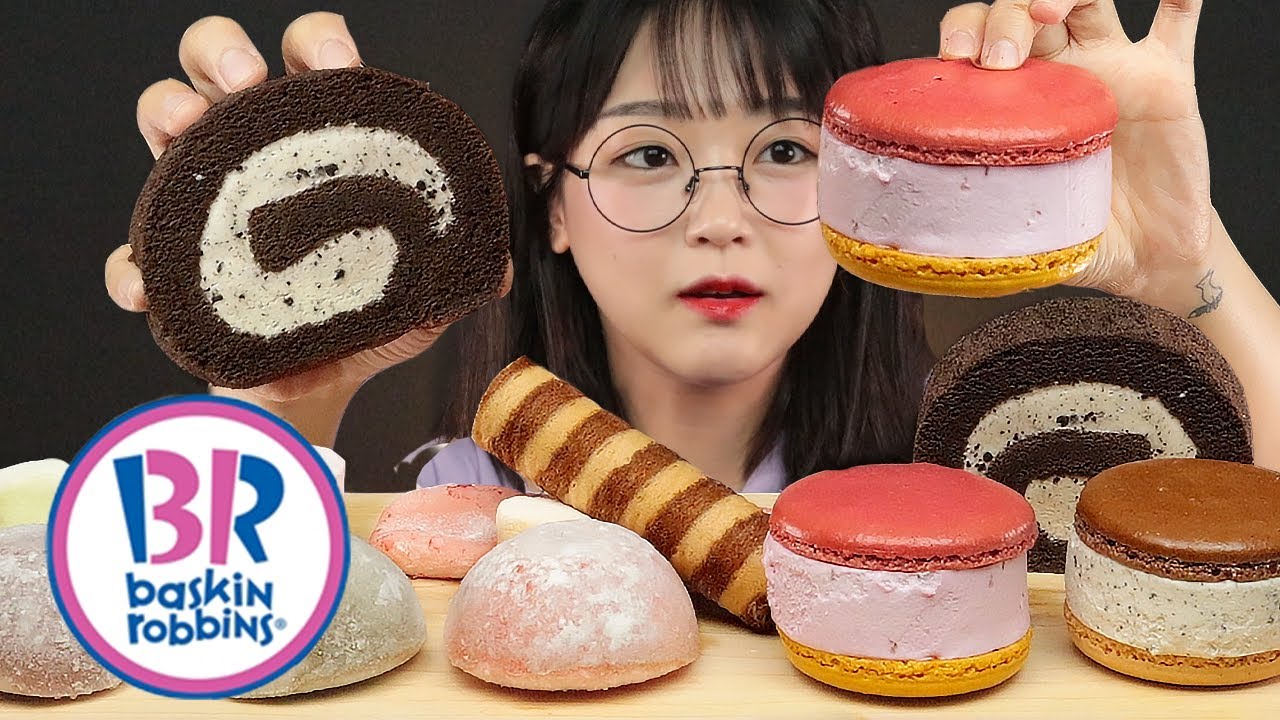 АСМР ЕДА Баскин Роббинс🍧 мороженое | ICE CREAM MUKBANG