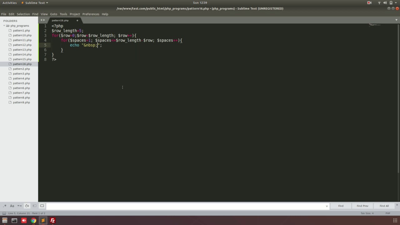 Hollow rhombus, parallelogram star pattern