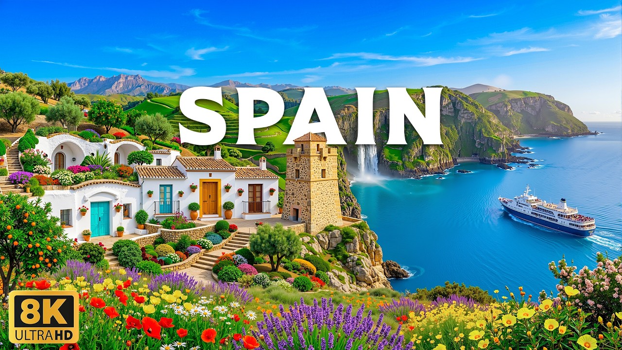 Spain 8K | Moorish Architecture, Vibrant Streets & Timeless Charm