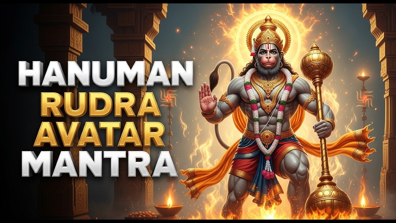 Hanuman Rudra Avatar Mantra 🔥 Powerful Protection & Fear Removal | Om Hanumate Namah Non Stop