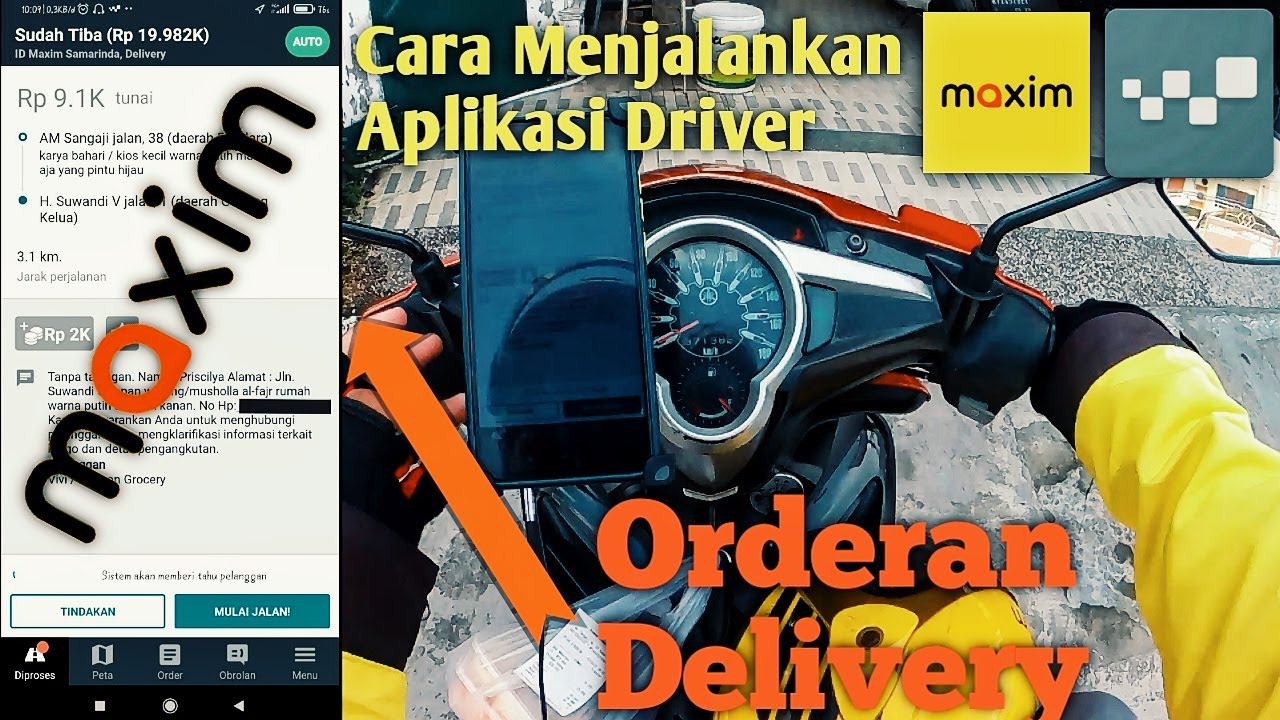 Cara Menjalankan Aplikasi Driver Maxim, Orderan Delivery! Khusus untuk driver Pemula || TaxseeDriver