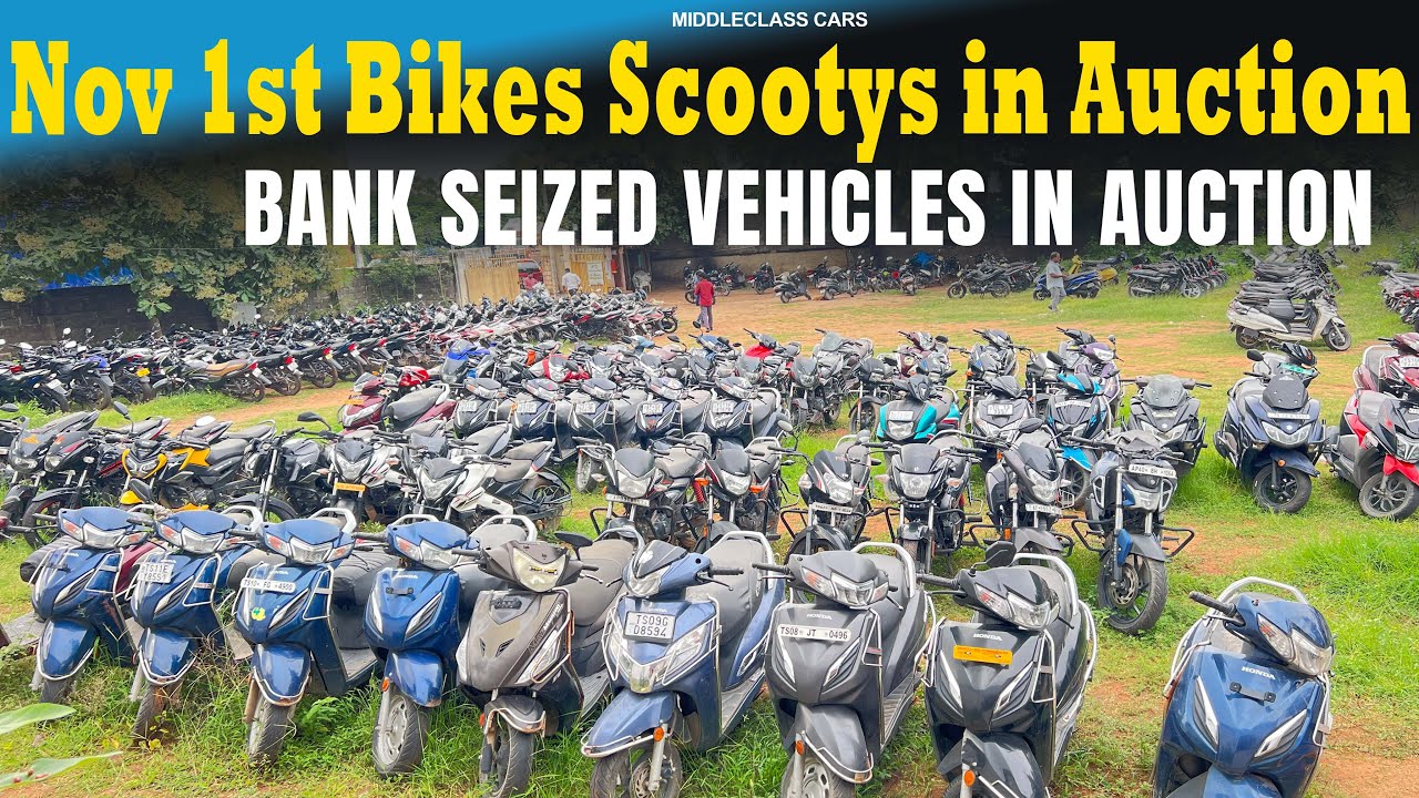 Nov 1st Auction List ll 100+ Bank Seized Bikes Scootys ll బ్యాంకు స్వాధీనం చేసుకున్న బైకులు