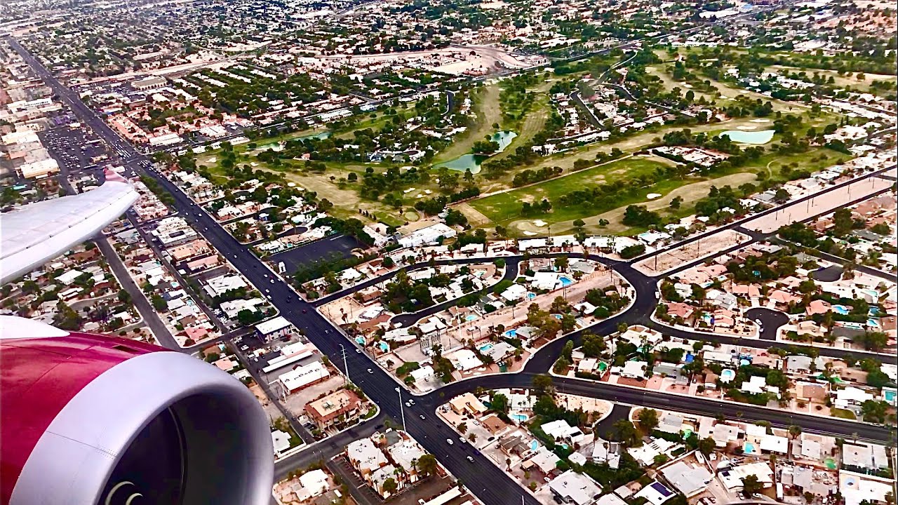 Turbulent Virgin Upper Class 787 Landing in Las Vegas (LAS)