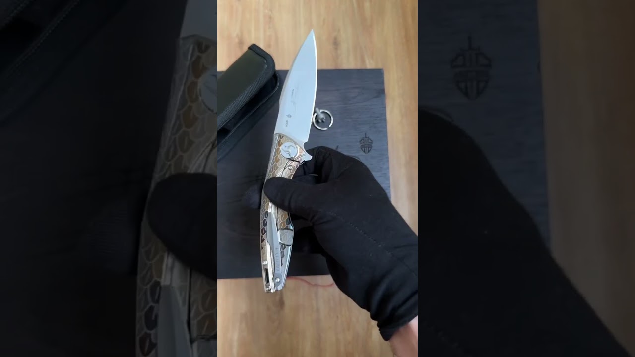 ARSTEEL Custom. Dragon prototype. Клинок М390. Плашки из сплава титана.