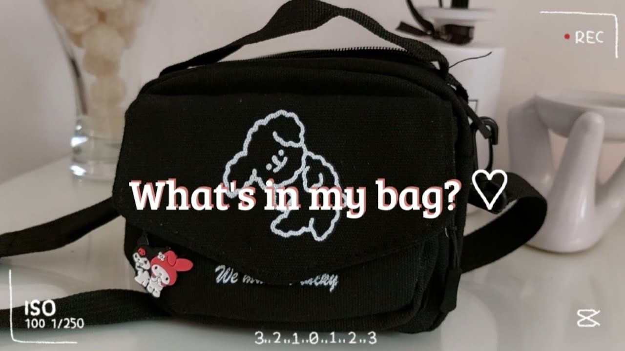 What's in my bag? #2☁️ | What fits in it?🌸| daily essentials 🍰