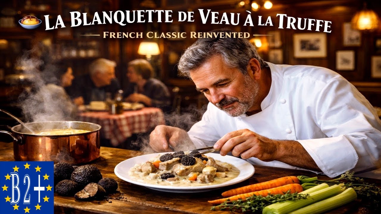 LA BLANQUETTE DE VEAU À LA TRUFFE – VEAL BLANQUETTE WITH TRUFFLE (fr-en)