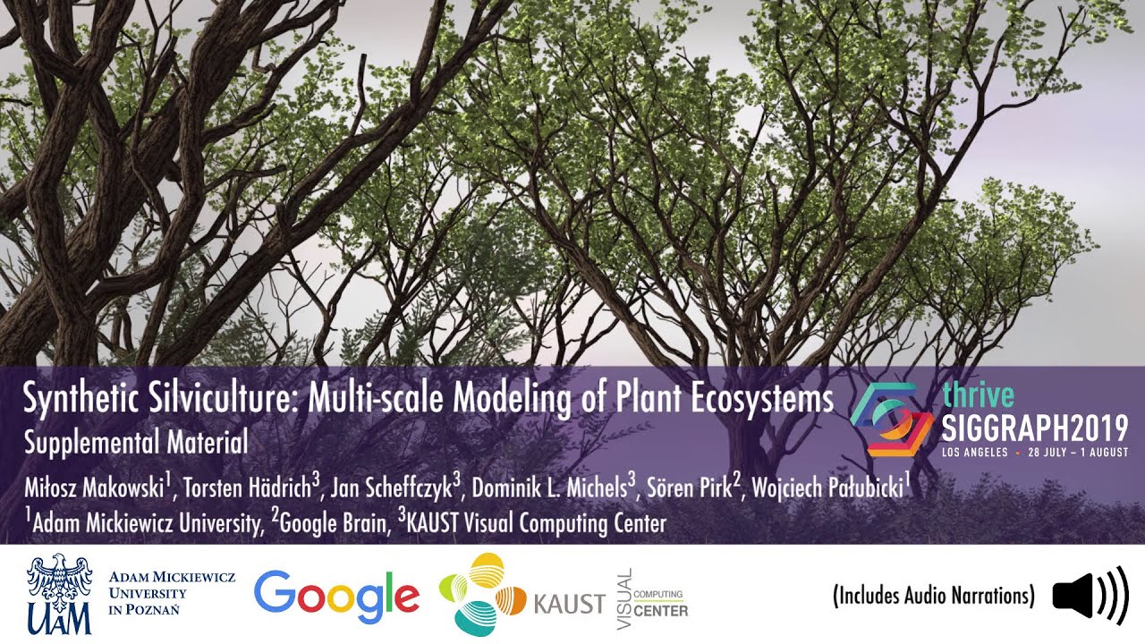 Synthetic Silviculture: Multi-scale Modeling of Plant Ecosystems (SIGGRAPH 2019)
