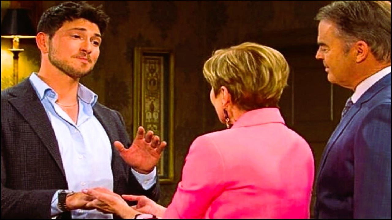 Days of Our Lives spoilers🔴: Justin lends Alex support. Plus, EJ is eager to see how the plan is goi