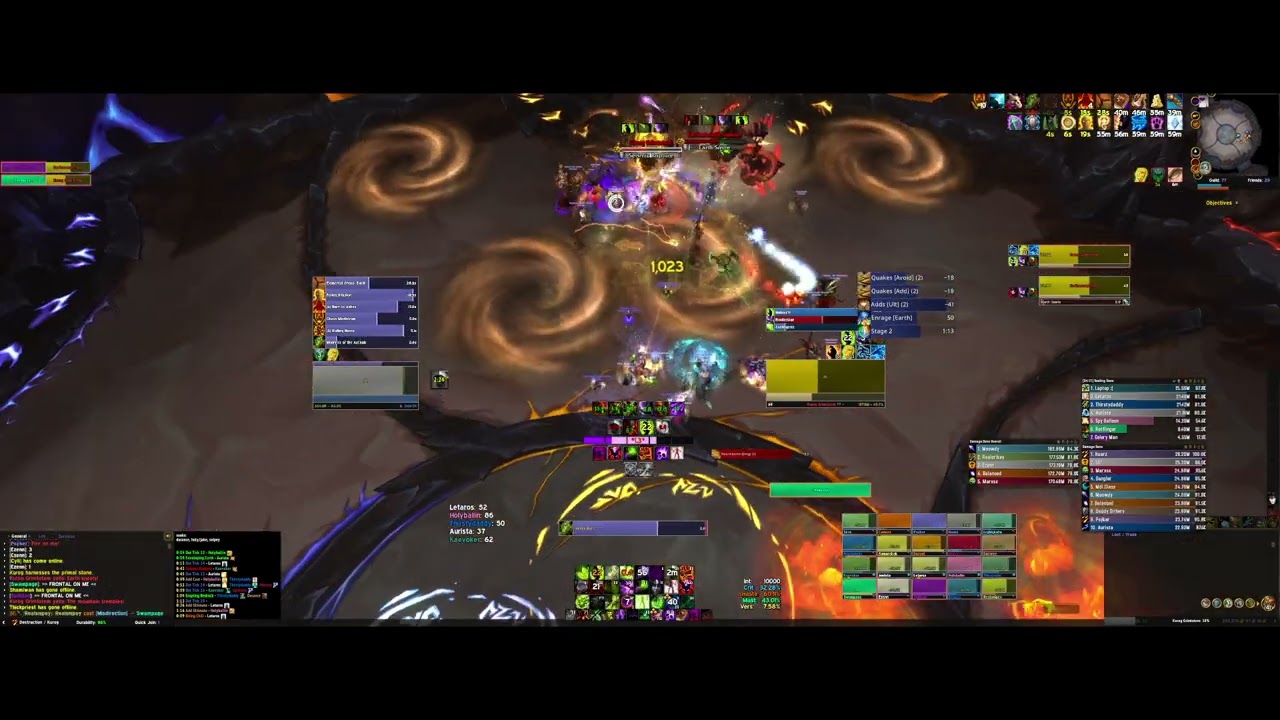 Mythic Kurog - WoW Dragonflight - Warlock POV
