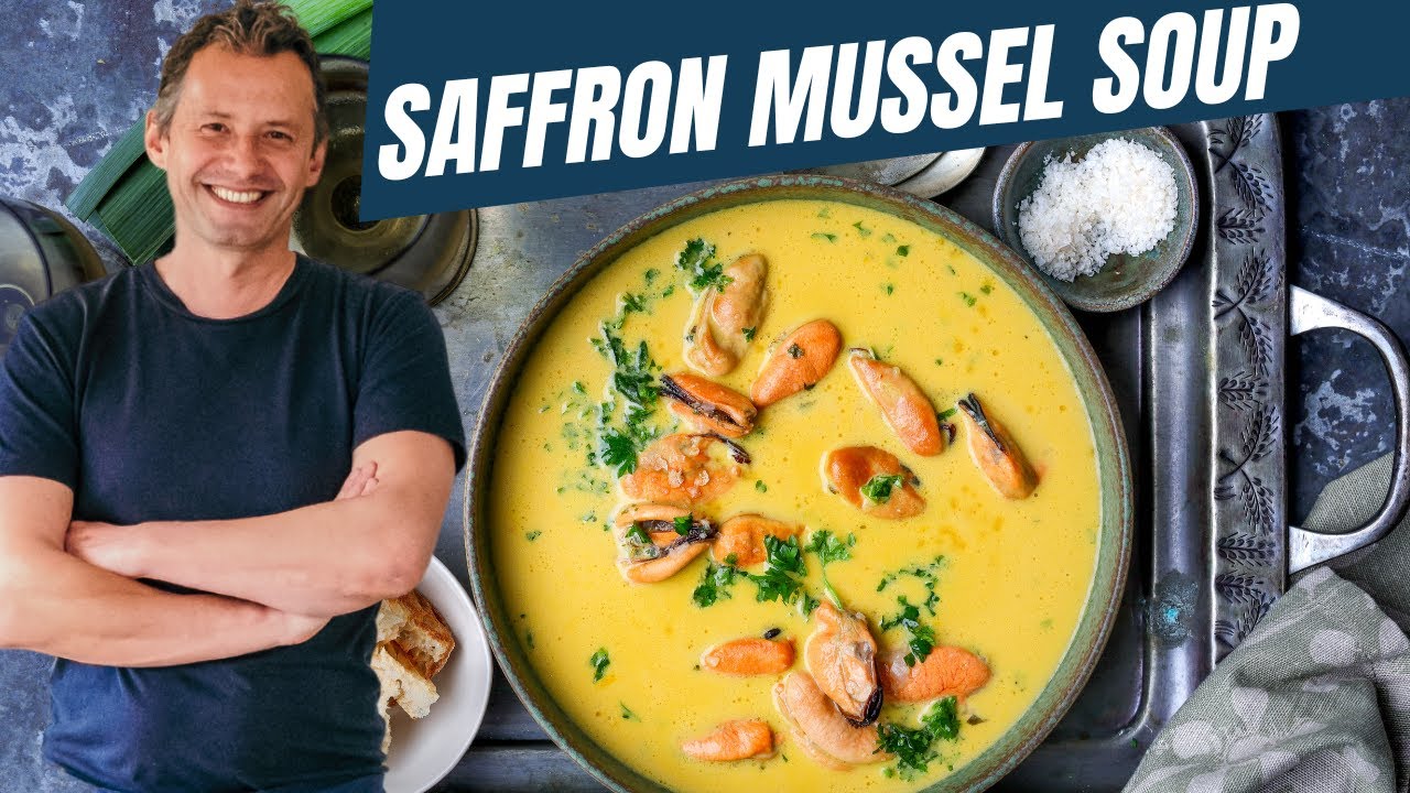 Deliciously Golden Saffron Mussel Soup