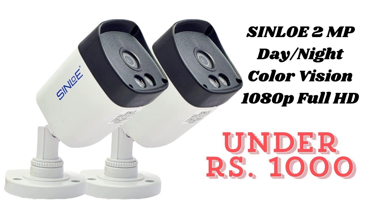 SINLOE 2 MP Color Night Vision Day/Night 24 Hour Full-Color Vision 1080P Full HD Bullet CCTV Camera