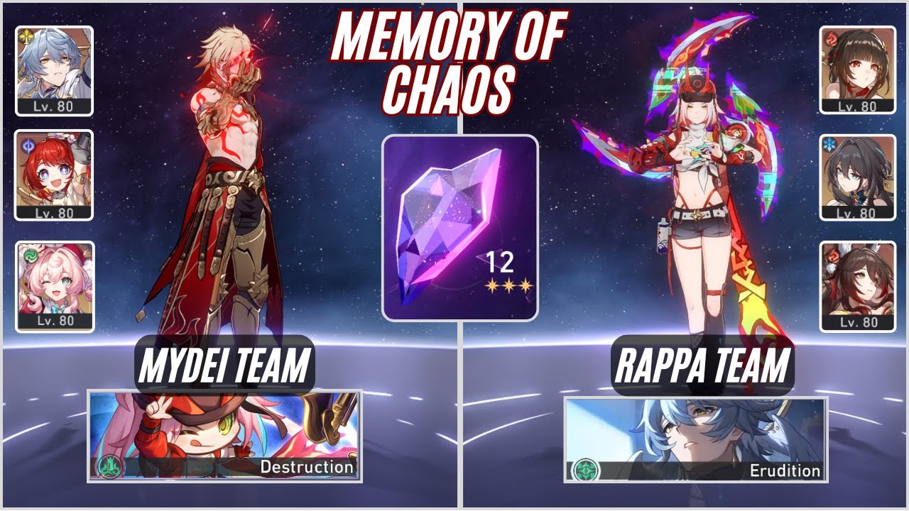 Memory Of Chaos With Mydei E0 & Rappa E0 | Floor 12 (3 Stars) | Honkai Star Rail