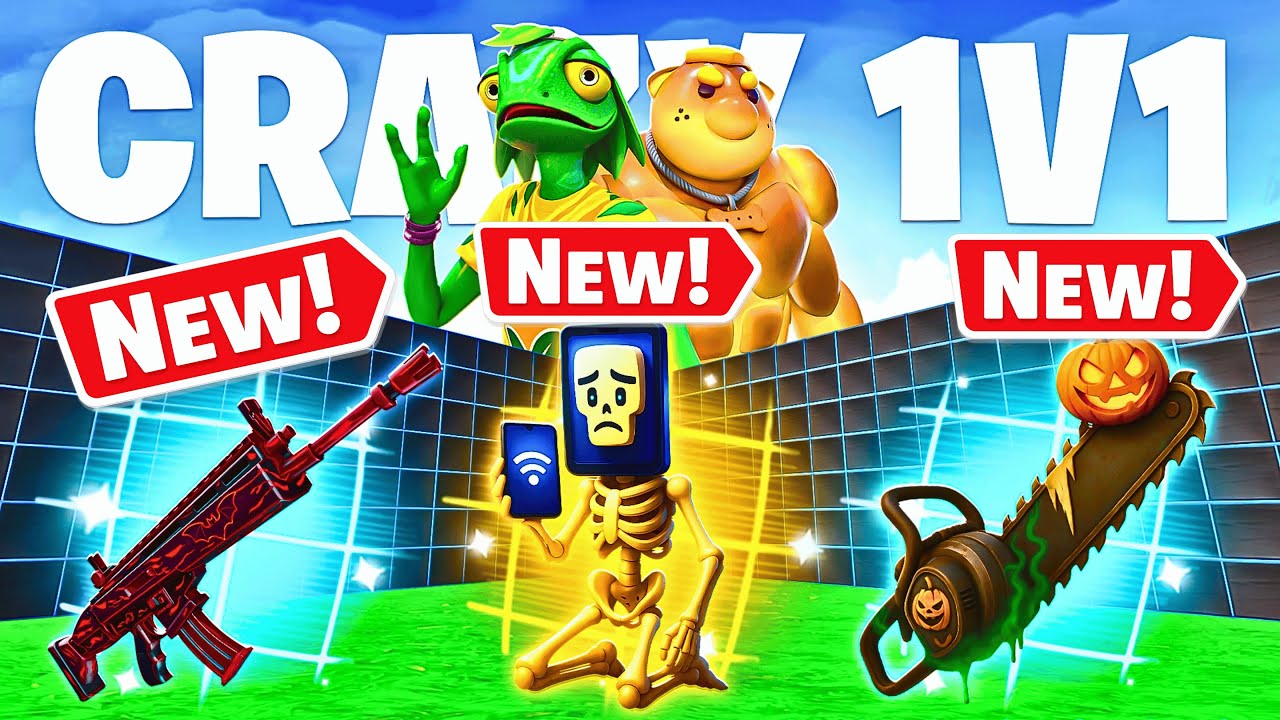 ALL NEW WEAPONS CRAZY 1V1 FFA ALL GUNS & RIDES MAP FORTNITE CREATIVE - ALL SECRETS LOCATIONS PART 32
