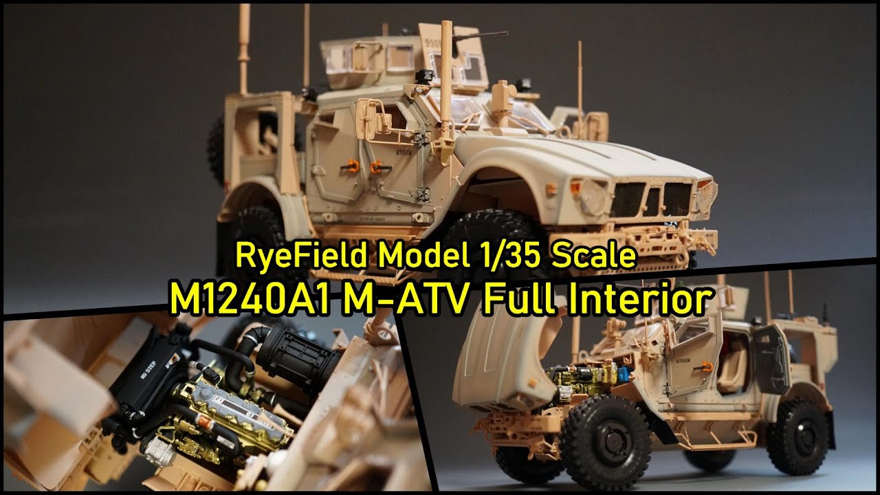 US M1240A1 M-ATV (MRAP) Full Interior 도색과 조립 풀영상[ RyeField Model 1/35 Scale ]