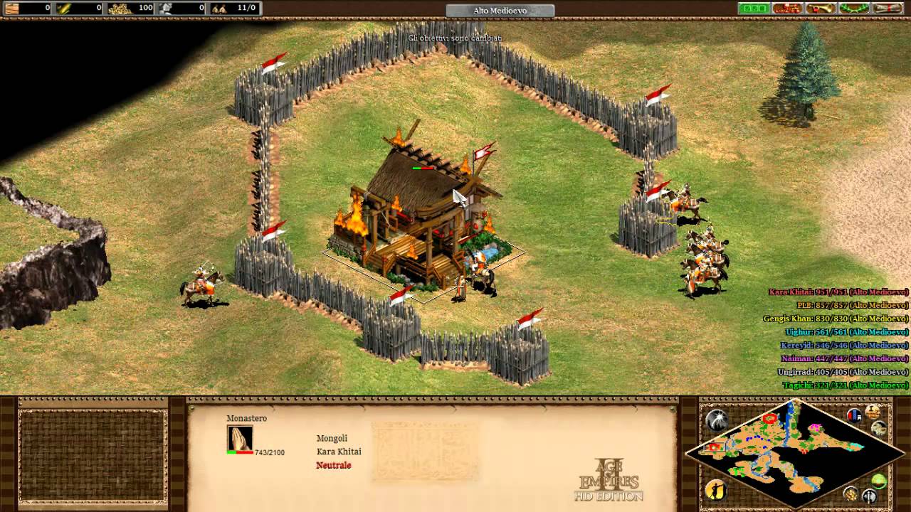 Age of Empires 2 HD - Gameplay ITA - Gengis Khan 1 - Crogiolo