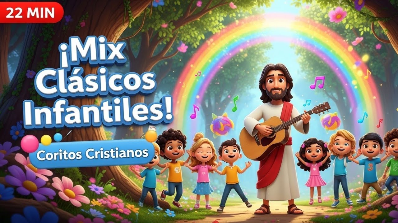 🎵 Super Mix Para Niños de Coritos Cristianos Clásicos – 25 Min de Adoración y Gozo