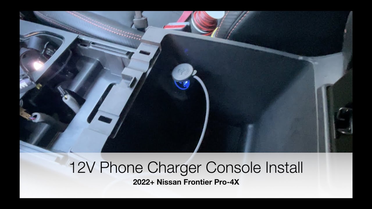 2022+ Nissan Frontier 12V Phone Charger Install