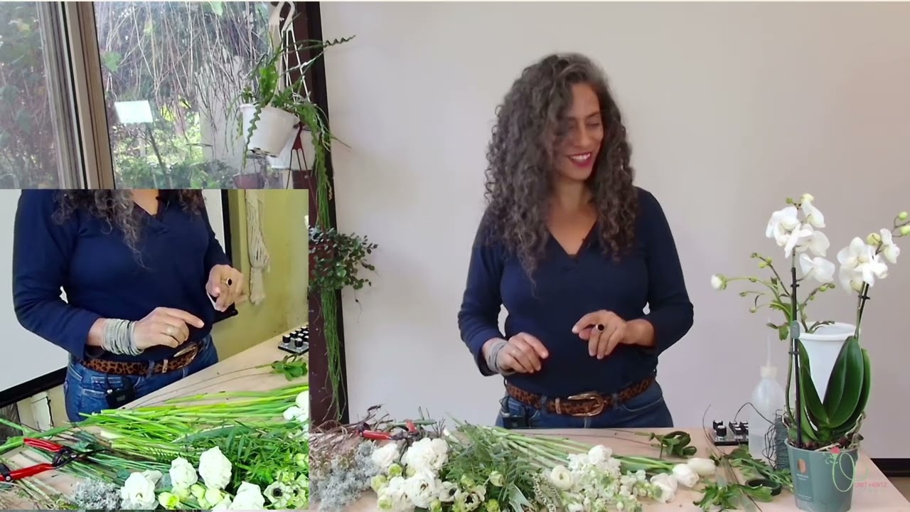 אורית הרץ בסרטון DIY שזירת בוקה לכלה