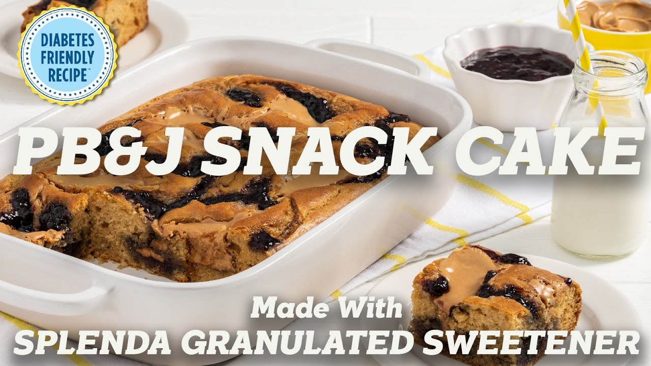 Peanut Butter & Jelly Snack Cake | Made with Splenda Granulated Sweetener