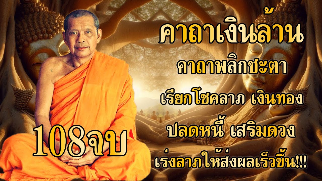 คาถาเงินล้าน 108 จบ เรียกทรัพย์ ปลดหนี้ มีโชคลาภ รวยเร็วขึ้นทันตา #คาถาเงินล้าน #หลวงพ่อฤๅษีลิงดำ