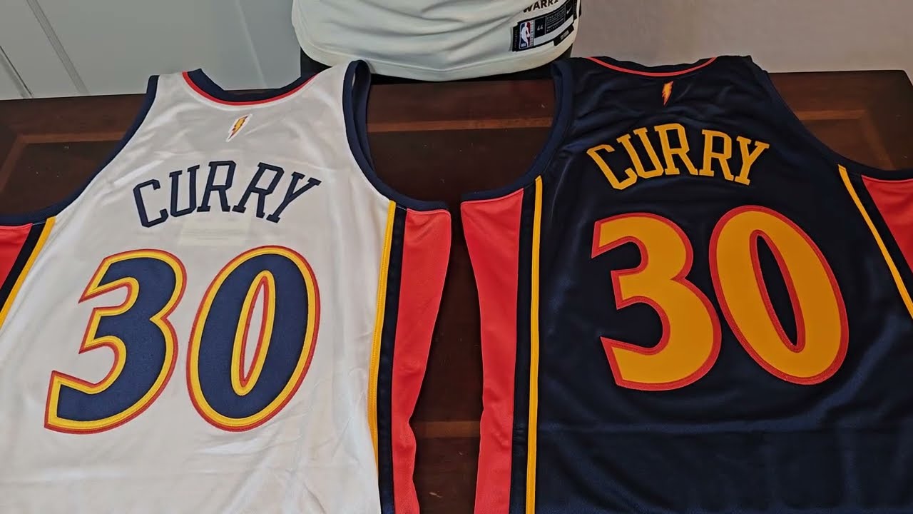 2009-10 Stephen Curry Authentic Road Jersey | Mitchell & Ness | Comparison to Warriors Home Jersey