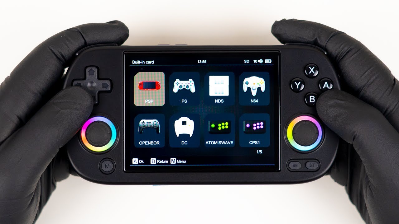 ANBERNIC RG40XX H Retro Handheld Gaming Console Unboxing - ASMR