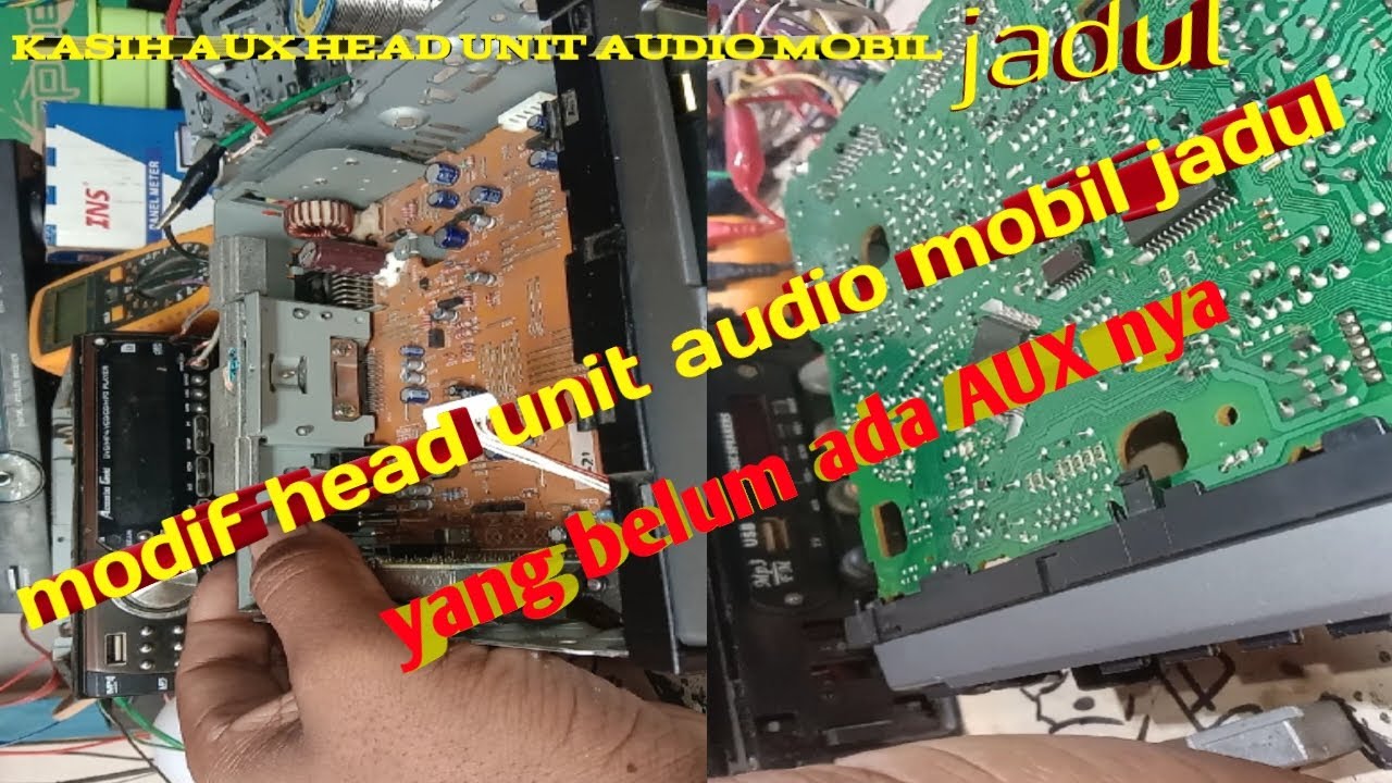 Cara menambah aux head unit audio mobil jadul