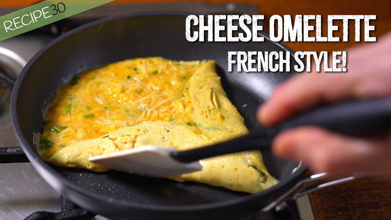10 Minute French Cheese and Chive Omelette - The Most Delicious Omelette You'll Ever Make!