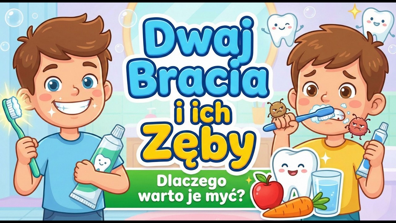 Dwaj Bracia i ich Zęby – Dlaczego warto je myć? - Edukacyjna Bajka do słuchania dla Dzieci!