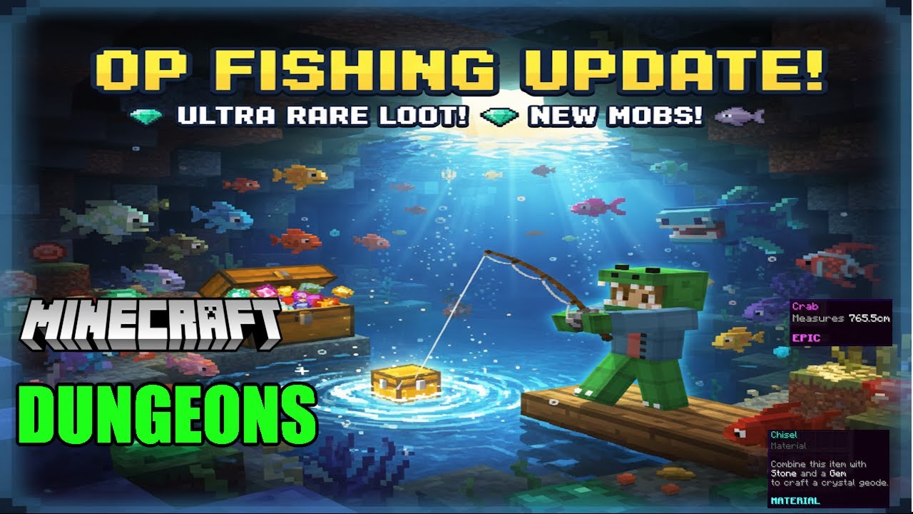 Best NEW Minecraft Gamemode Dungeons OP Fishing Update