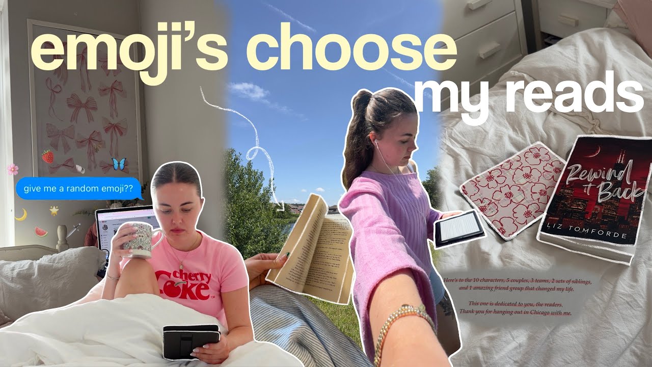 i let emojis choose my reads for a week 🌙🍓 spoiler free reading vlog