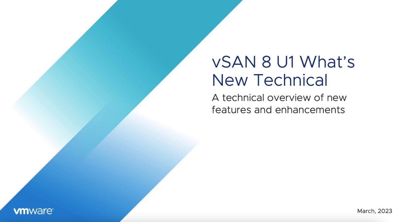 What is New with VMware vSAN 8 Update 1