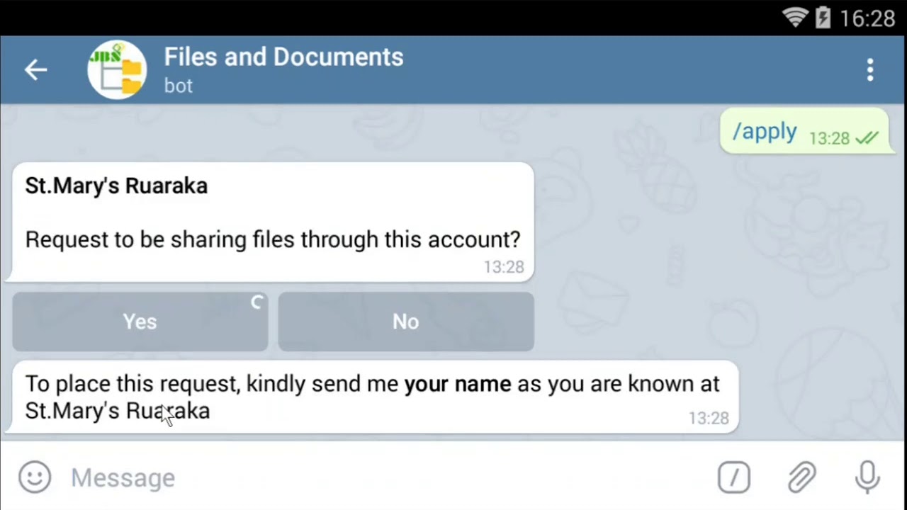 Teachers joining the JBS File Sharing Bot on telegram