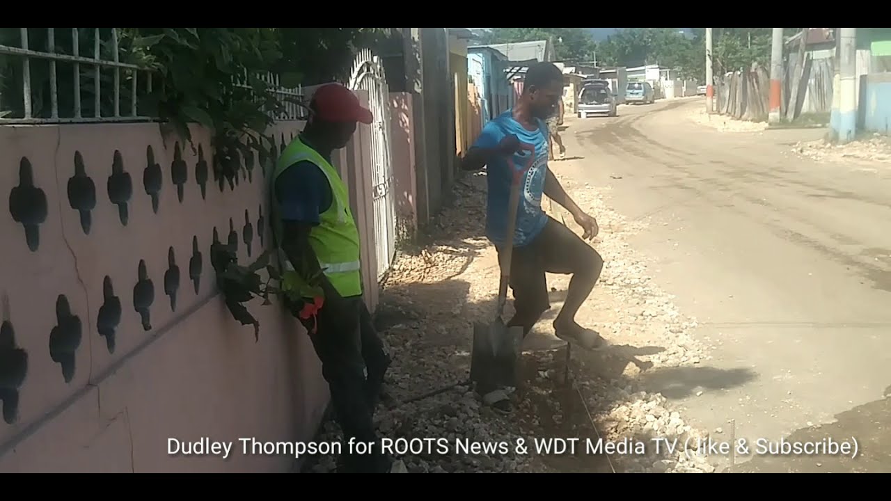 WDT Media TV Sidewalk under construction at Hill Ave in Olympic Gardens in Jamaica