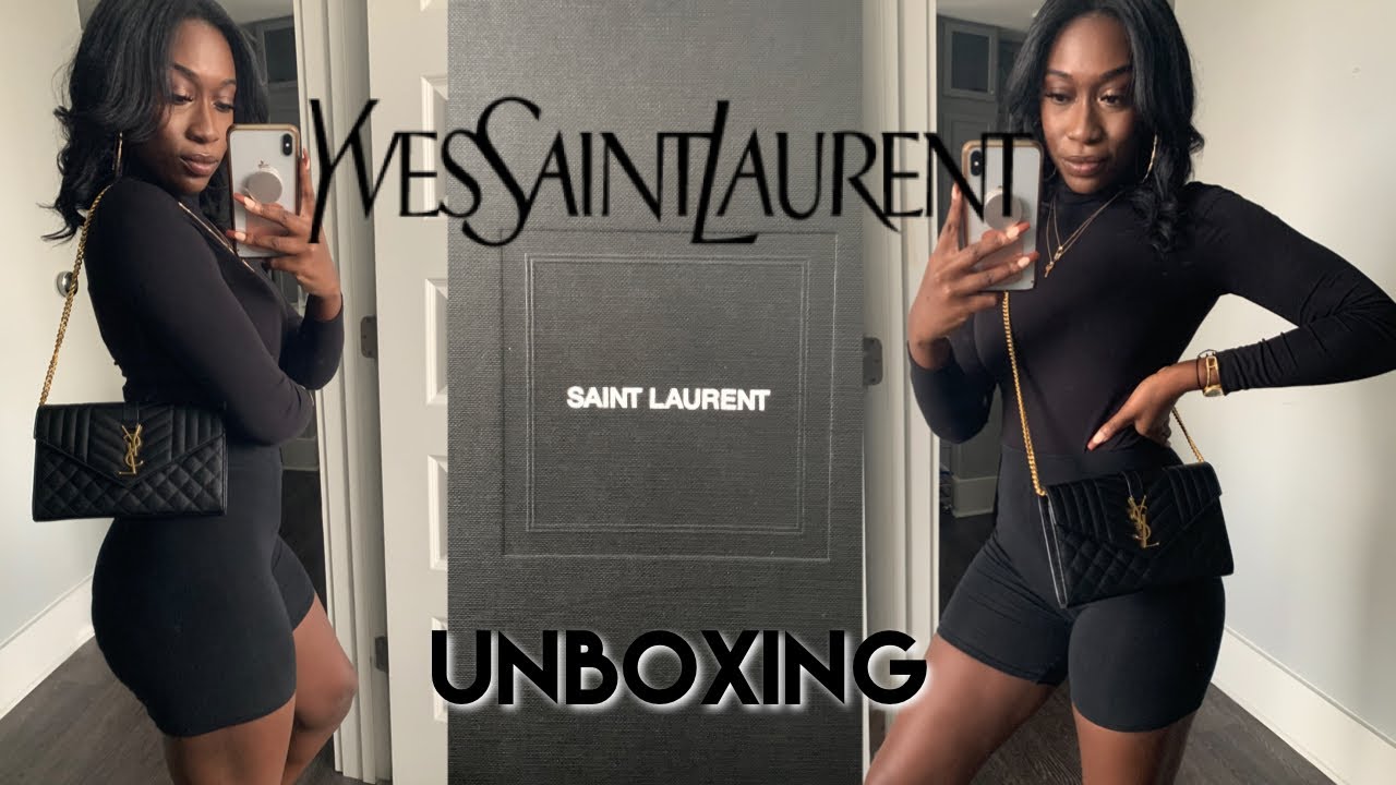 SAINT LAURENT MONOGRAM CHAIN WALLET LUXURY UNBOXING + 4 WAYS TO WEAR! YSL Designer Handbag