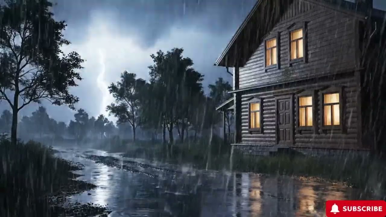 Gentle Night Rain with Distant Thunder 🌧️ Peaceful Rain Sounds for Deep Sleep