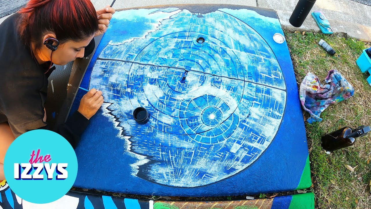 DEATH STAR SIDEWALK MURAL!