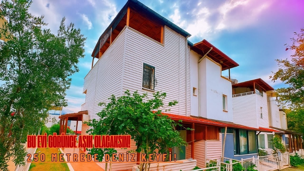 L213-(ПРОДАНО)🌺Эгейская атмосфера, вид на море! |Комфортабельный дом с садом! Летний домик 3+1 дл...