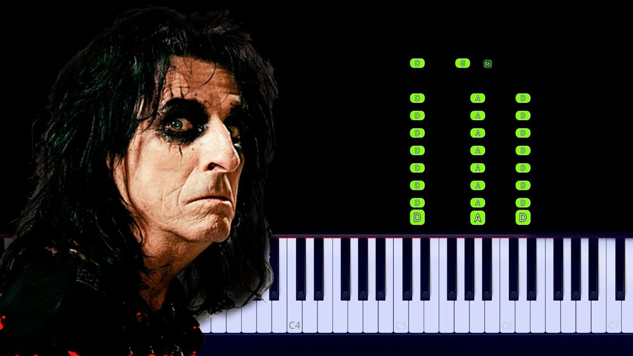 Alice Cooper - Poison Piano Tutorial