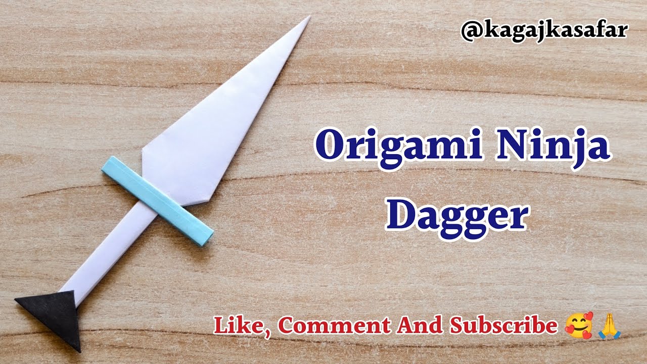 How to make a Paper Ninja Dagger (Kunai) 🗡️ Easy Origami!