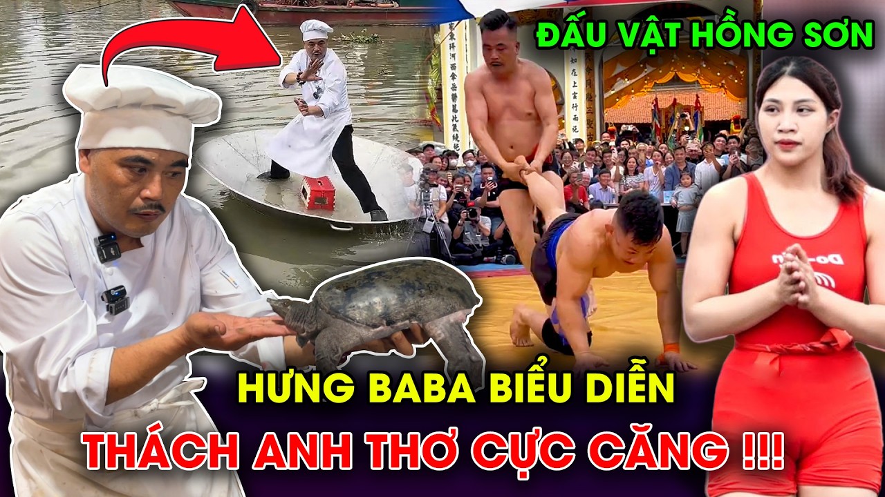 Hưng BaBa ra giữa sông biểu diễn! vật Đào Hồng Sơn cực căng