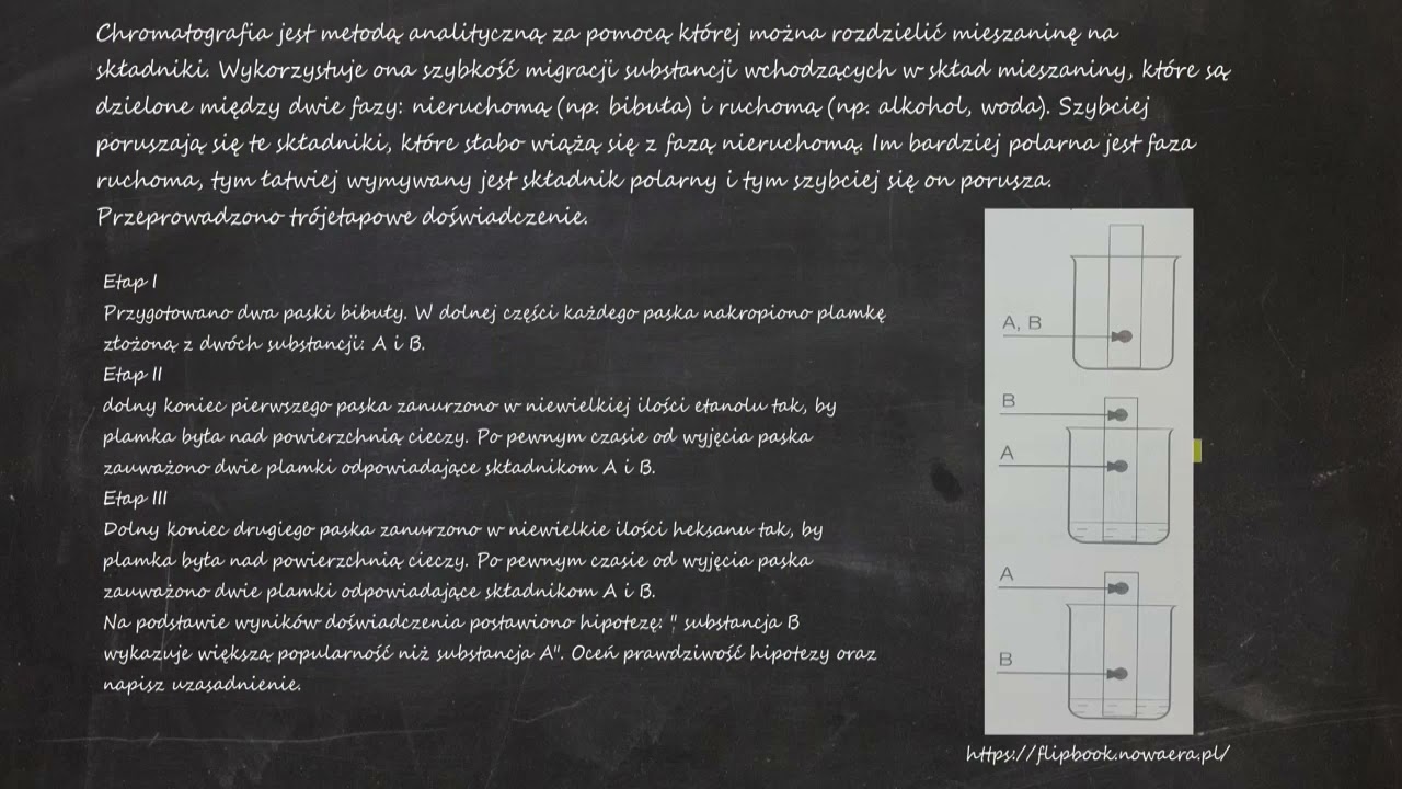 Chromatografia jest metodą analityczną za pomocą której można rozdzielić mieszaninę na składniki.