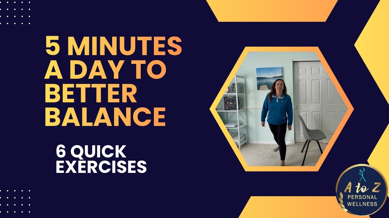 5 minutes a day to better balance! 6 quick exercises. 
