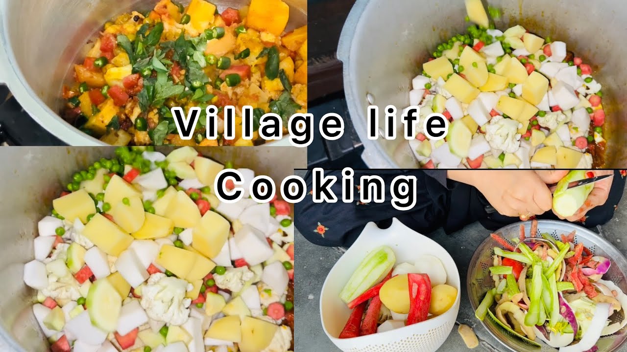 Pakistan Village Life | Fresh Vegetable Cooking in Village