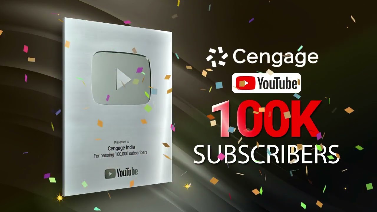 Cengage India Silver Play Button!