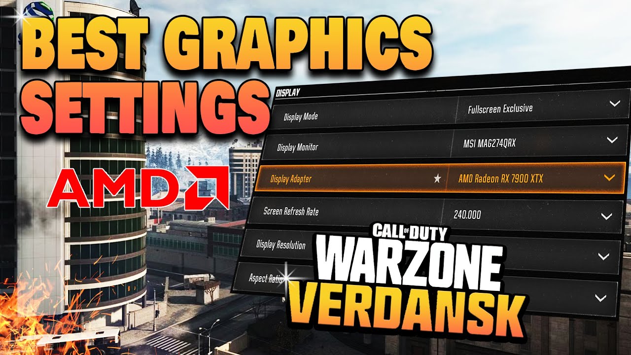 Best AMD Radeon Software Graphics Settings For Warzone Verdansk Season 3 (Max FPS & Visibility)